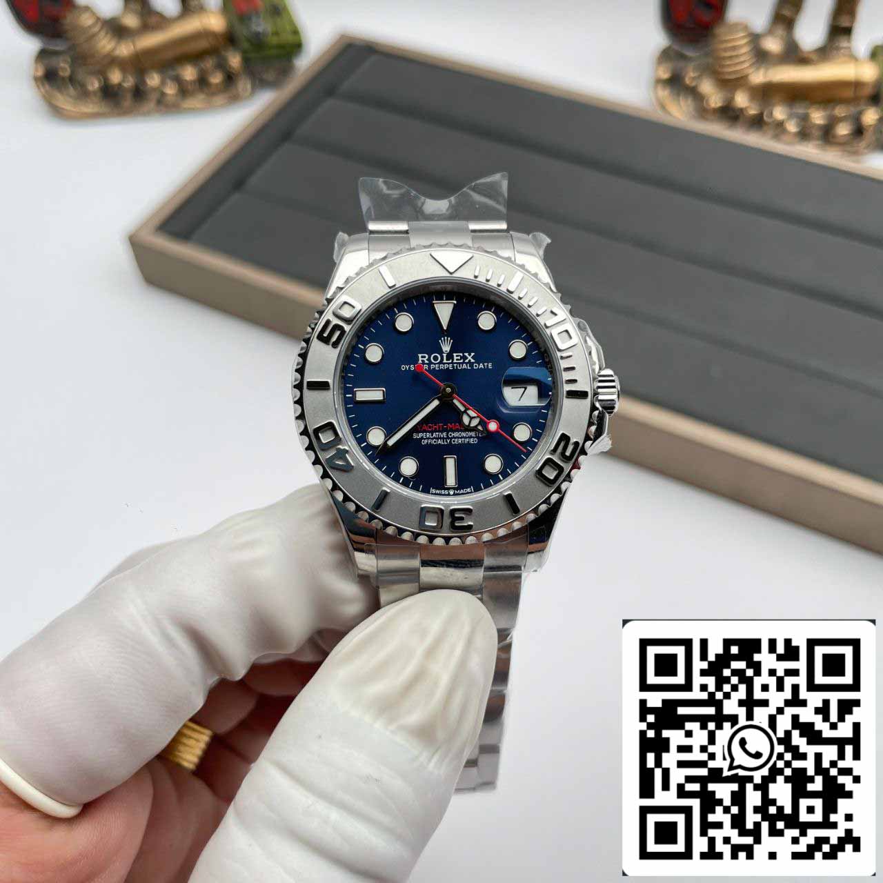 Rolex Yacht Master 268622 1:1 Melhor Edição AR Factory Mostrador Azul