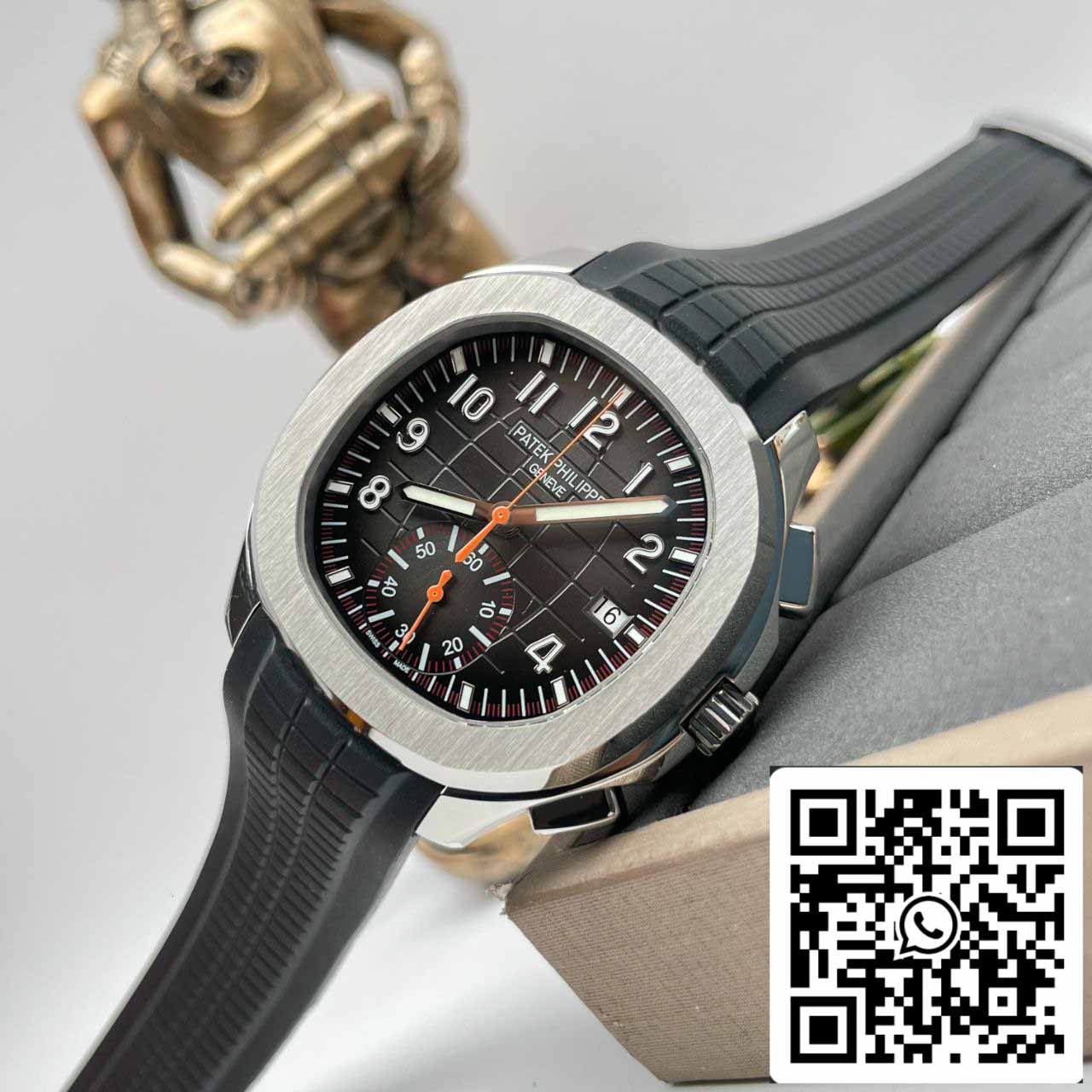 Patek Philippe Aquanaut 5968A-001 Black Rubber Strap 1:1 Best Edition OM Factory