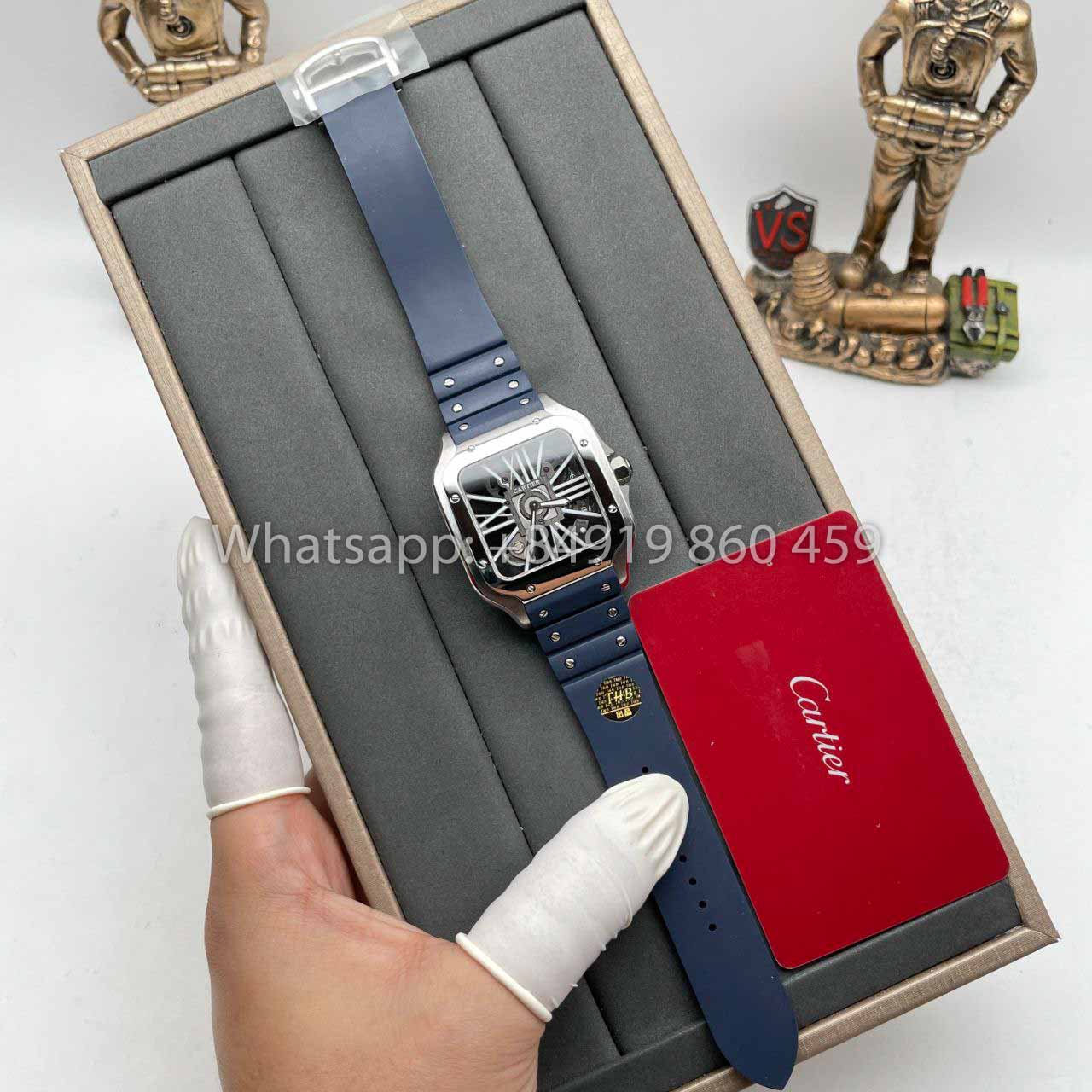 Cartier Santos Skeleton 40mm W2020018 THB Factory 1:1 Meilleure édition Lunette blanche