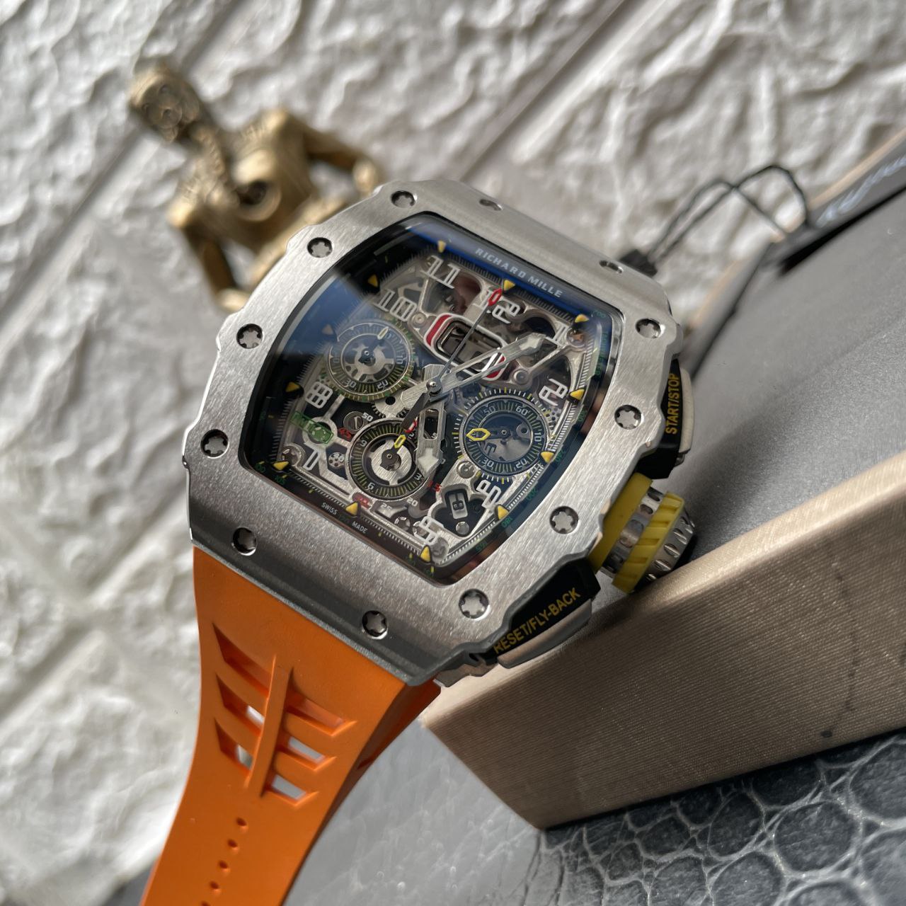 Richard Mille RM11-03 1:1 Meilleure édition KV Factory Bracelet Orange