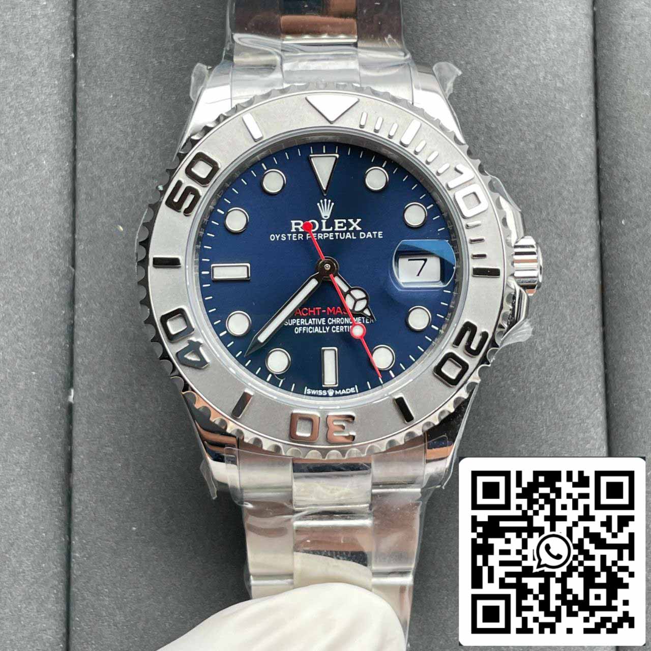 Rolex Yacht Master 268622 1:1 Melhor Edição AR Factory Mostrador Azul