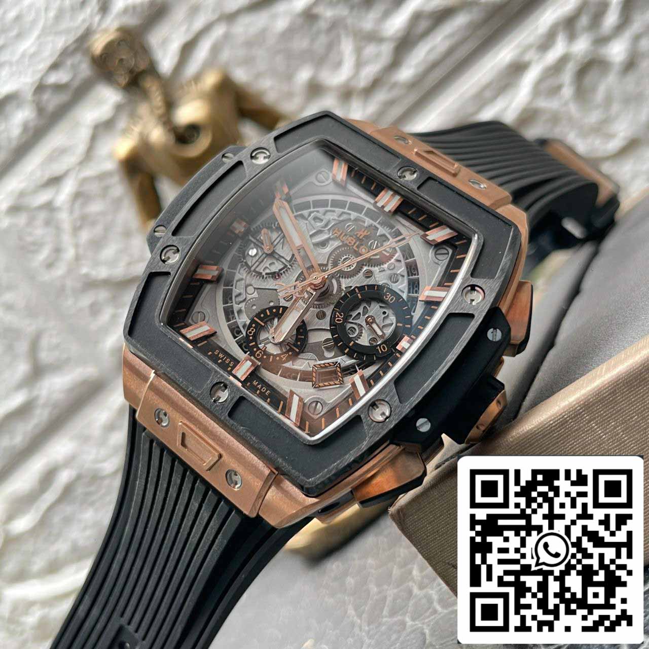 Hublot Big Bang Titanium 641.OM.0183.LR 1:1 Best Editon BBF Factory Rose Gold  Grey Dial Black