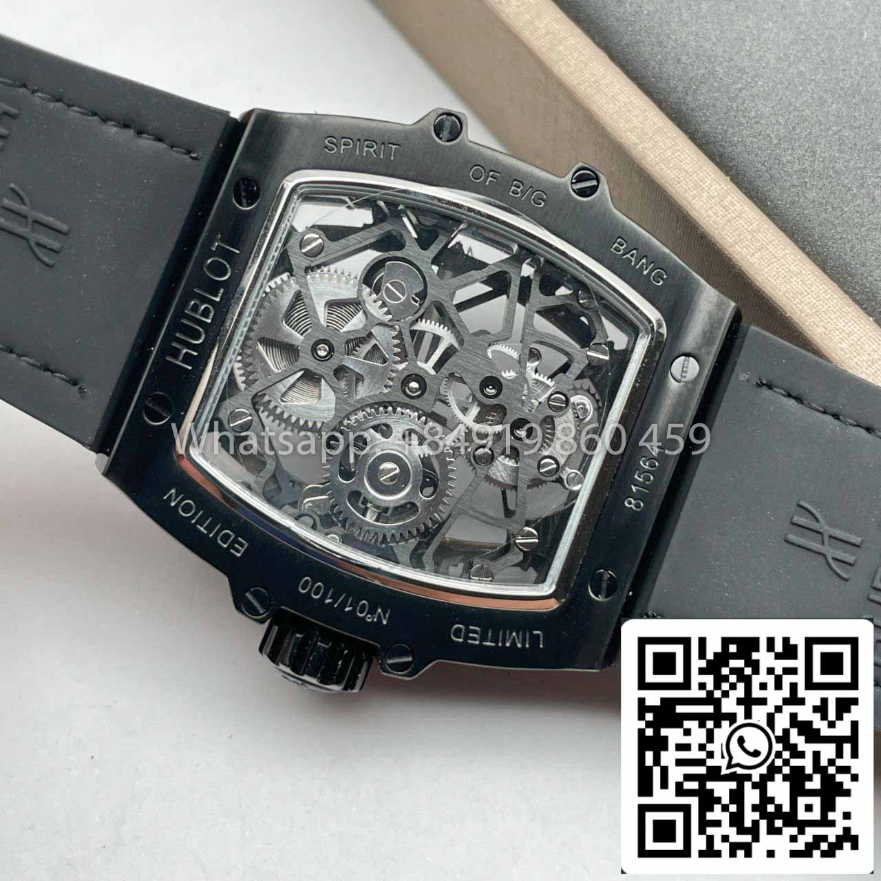 Réplique Hublot Masterpiece Tourbillon 906.ND.0129.VR.AES12 1: 1 Meilleure édition PVD noir Swiss HUB 9006