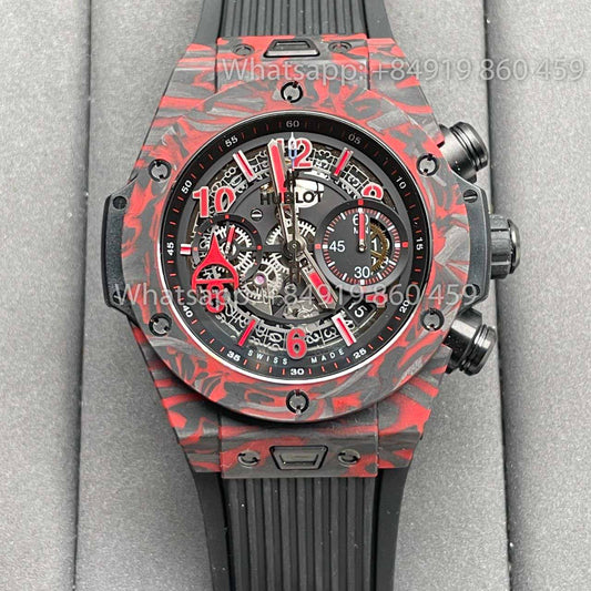 Hublot BIG BANG 411.QV.1123.NR.OVK21 1:1 Melhor Edição HB Fábrica Caixa Vermelha de Fibra de Carbono