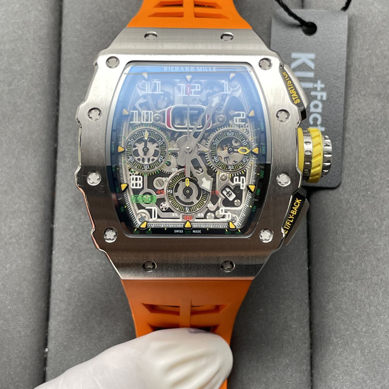 Richard Mille RM11-03 1:1 Meilleure édition KV Factory Bracelet Orange