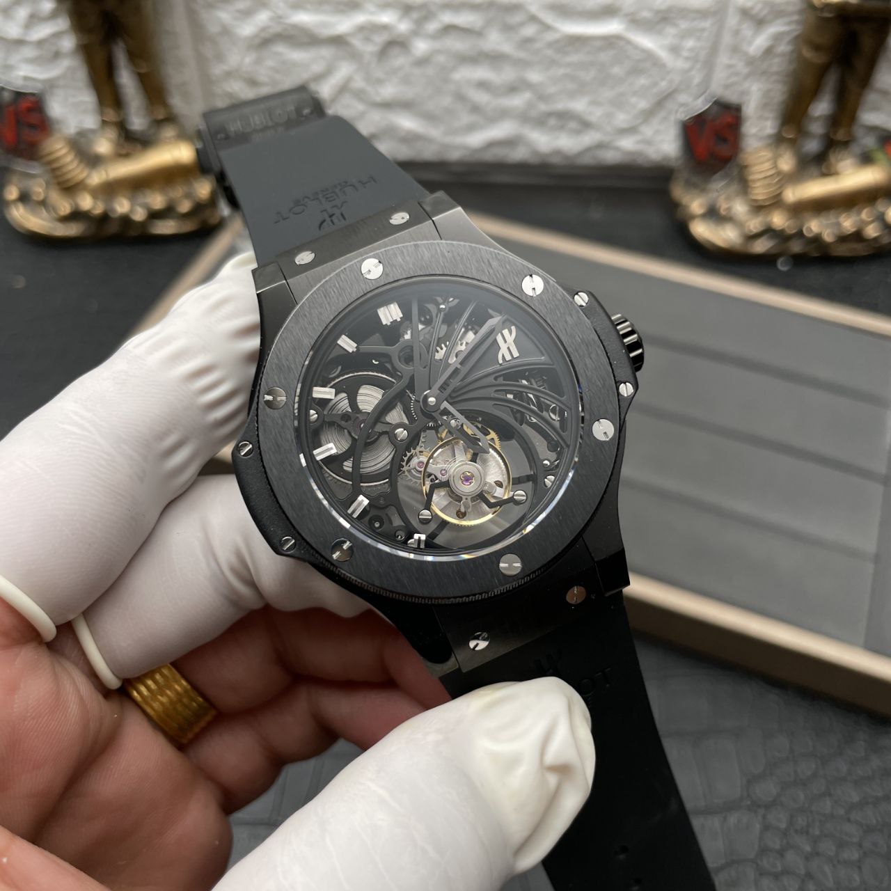 Hublot Big Bang Hollow Tourbillon 1:1 Best Edition Keramik-Skelett-Zifferblatt