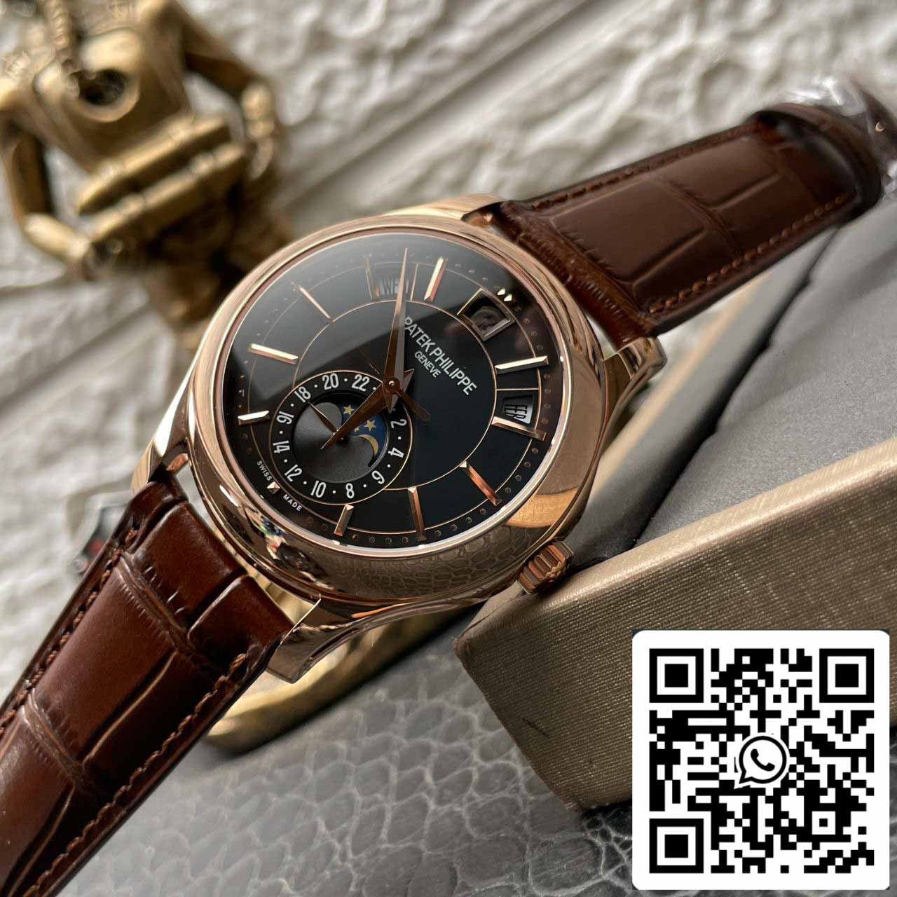 Patek Philippe Complicações 5205G-001 KM Factory 1:1 Melhor Edição Suíça ETA324SQ