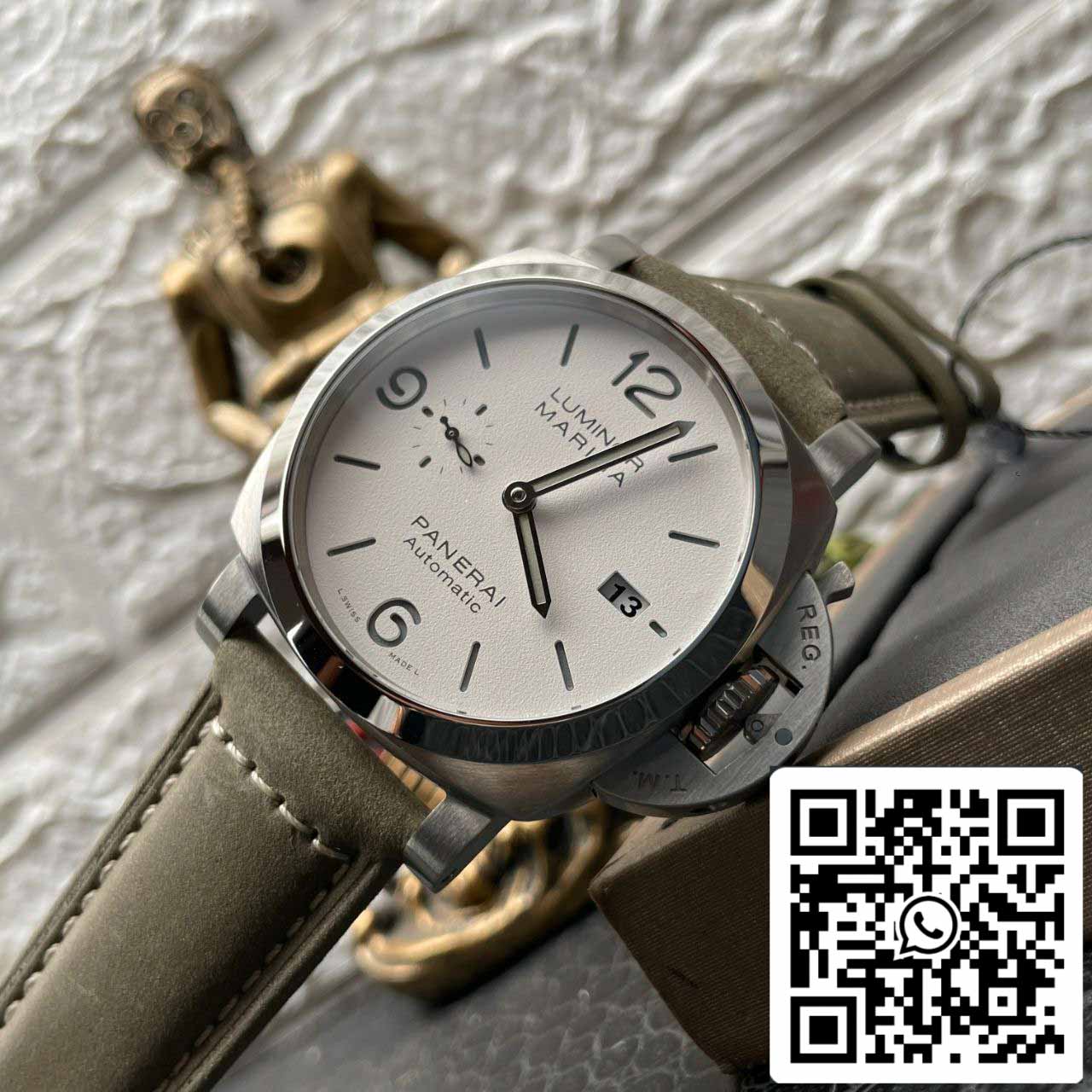 Panerai Luminor PAM01314 1:1 Meilleure édition VS Cadran blanc d'usine