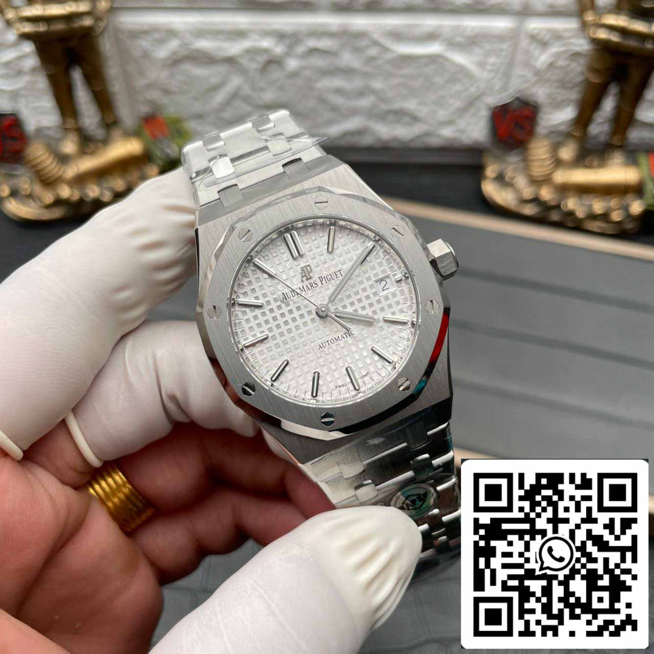 Audemars Piguet Royal Oak 15450ST.OO.1256ST.01 1:1 Meilleure édition APS Factory V3 Cadran argenté