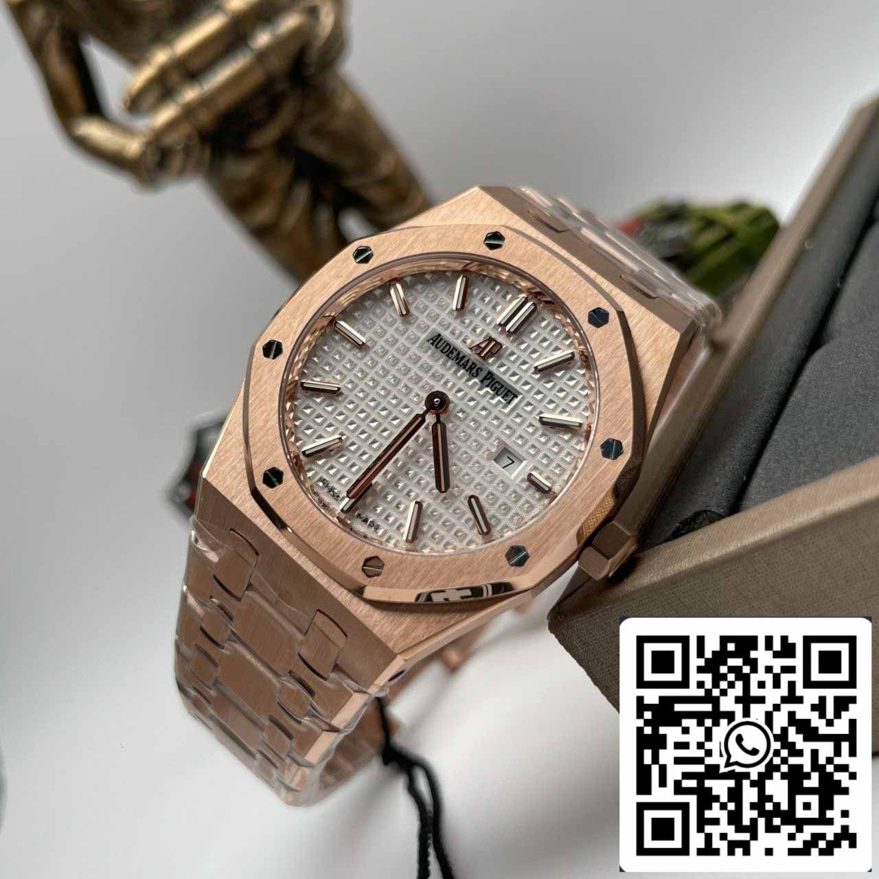 Audemars Piguet 67651 Quartz 33mm 1:1 Best Edition ZF Factory White Dial Rose Gold