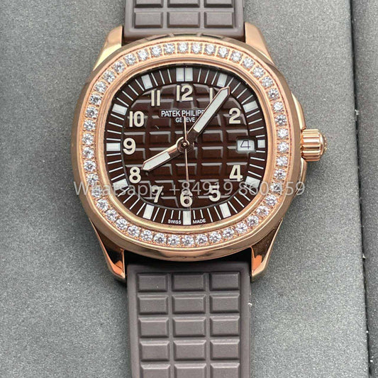 Patek Philippe Aquanaut 5067A Mouvement à quartz 1:1 Meilleure édition PPF Factory Cadran marron or rose