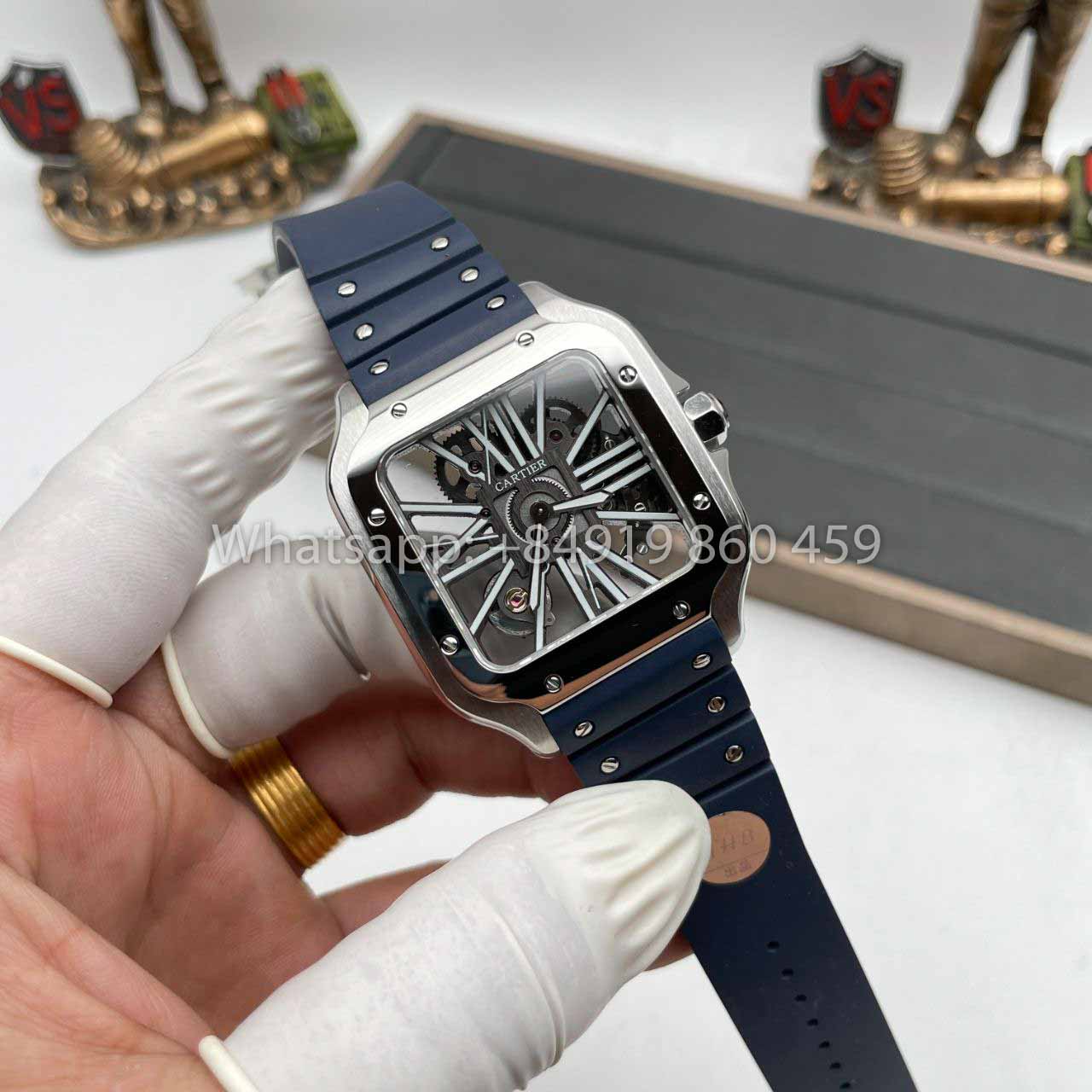 Cartier Santos Skeleton 40mm W2020018 THB Factory 1:1 Meilleure édition Lunette blanche