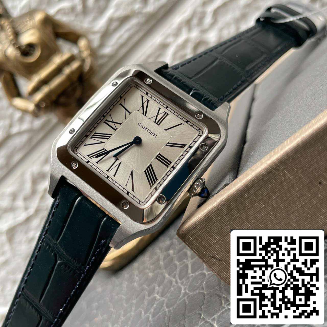 Cartier Santos Dumont WSSA0032 1:1 Best Edition F1 Factory Silver Dial Swiss ETA430 MC