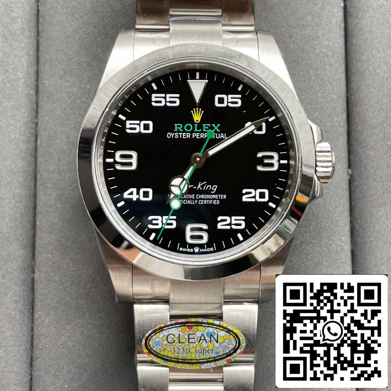 Rolex Air King M126900-0001 1:1 Meilleure édition Clean Factory Cadran noir