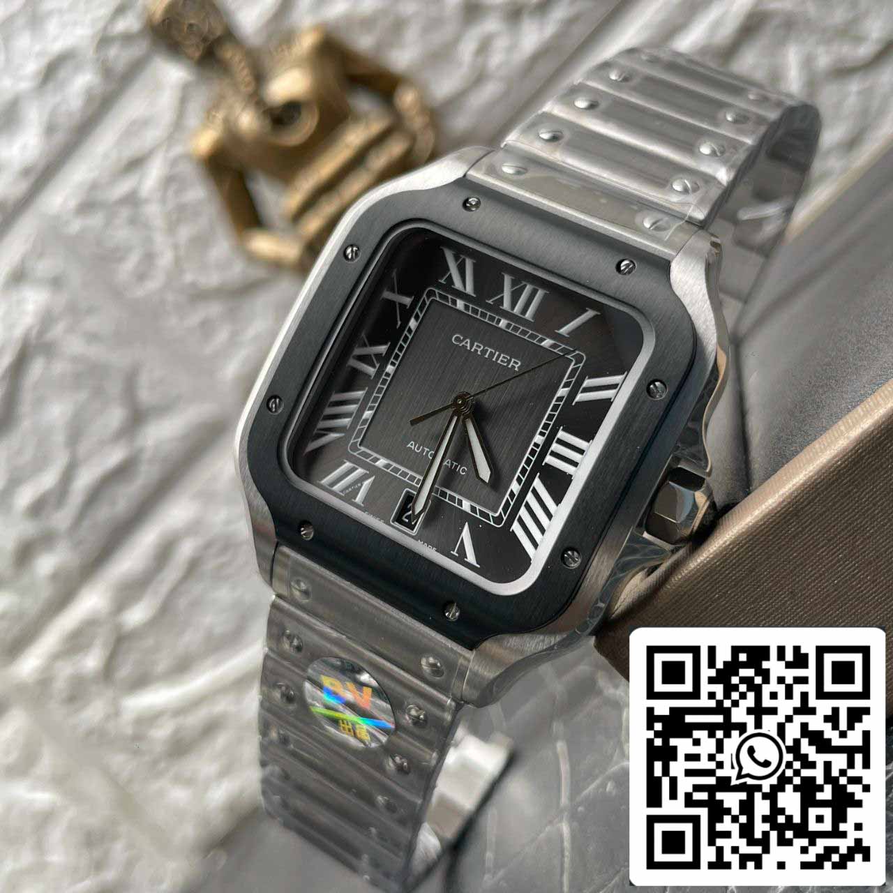 Cartier Santos WSSA0037 1:1 Best Edition BV Factory Included Leather Strap