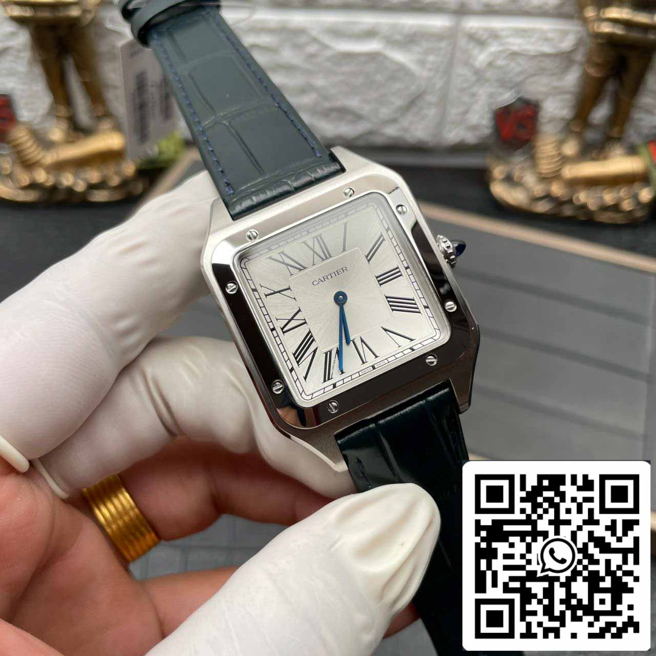 Cartier Santos Dumont WSSA0032 1:1 Best Edition F1 Factory Silver Dial Swiss ETA430 MC