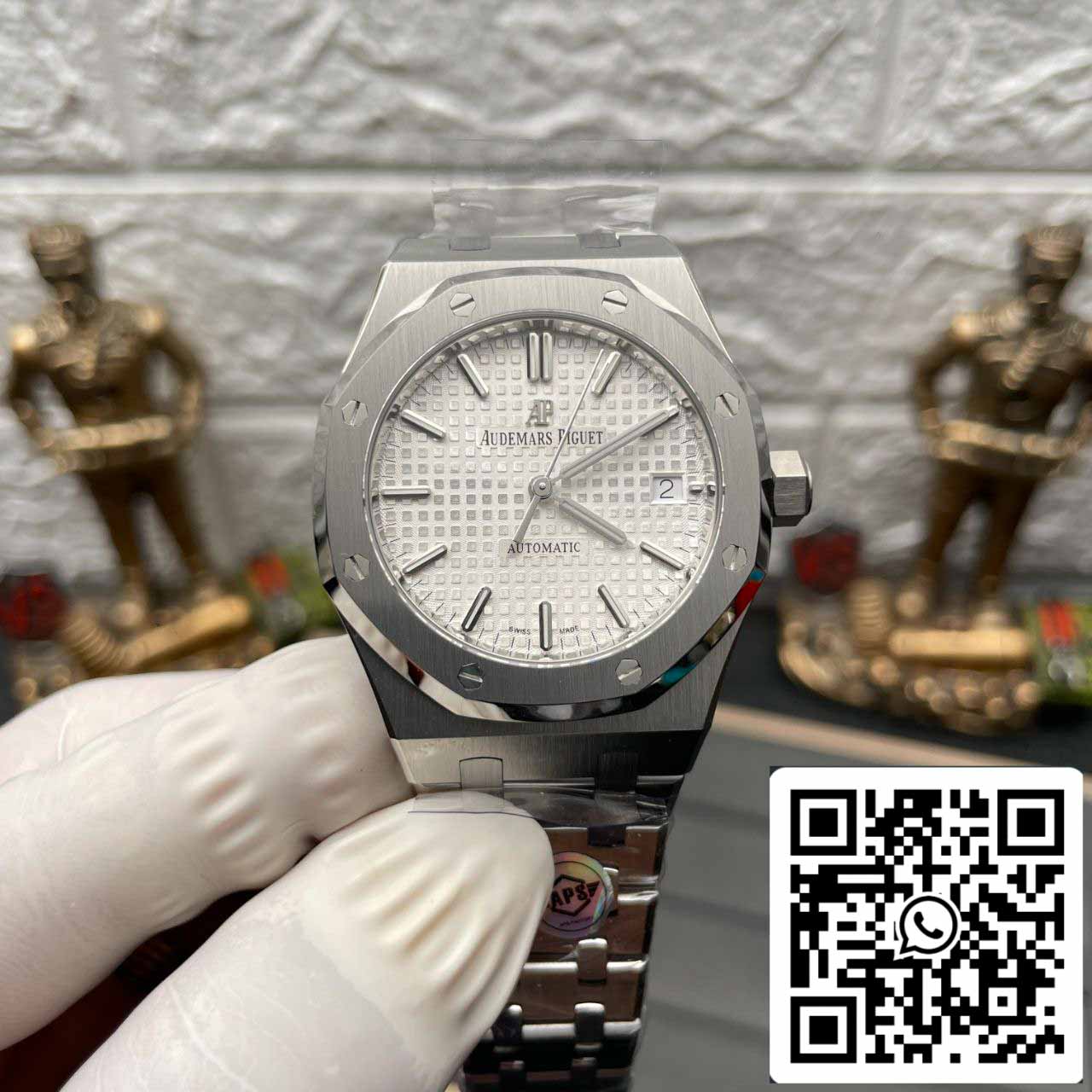 Audemars Piguet Royal Oak 15450ST.OO.1256ST.01 1:1 Meilleure édition APS Factory V3 Cadran argenté