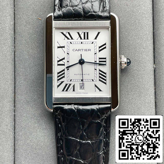 Cartier Tank W5200027 1:1 Meilleure édition AF Factory Cadran blanc argenté