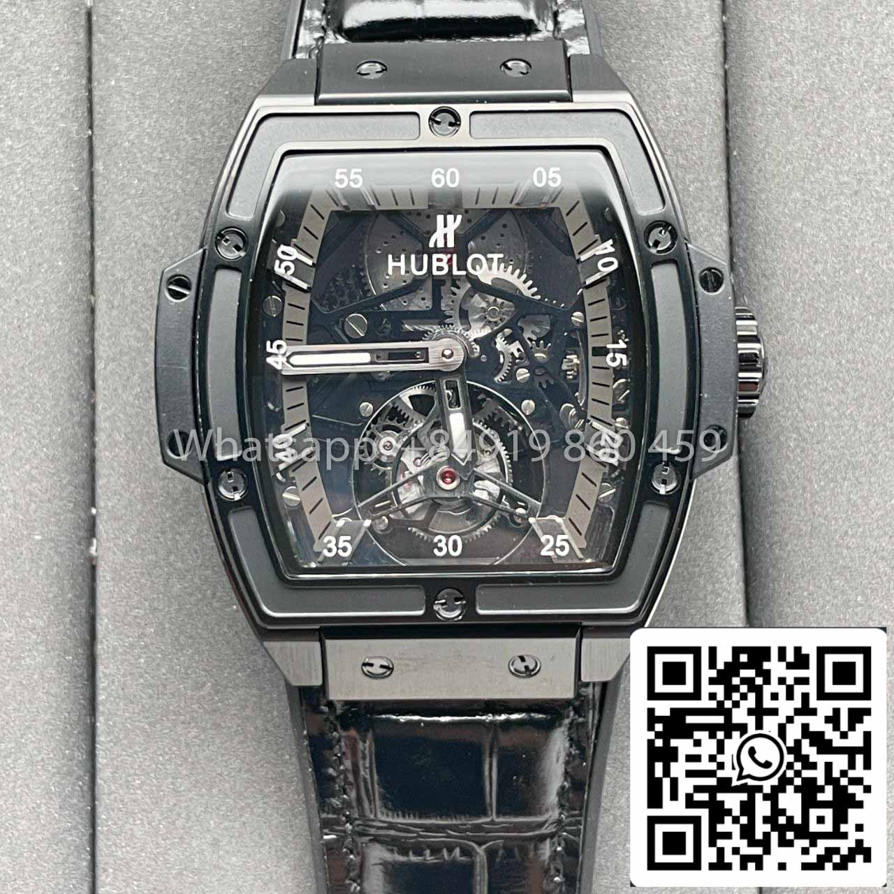 Réplique Hublot Masterpiece Tourbillon 906.ND.0129.VR.AES12 1: 1 Meilleure édition PVD noir Swiss HUB 9006