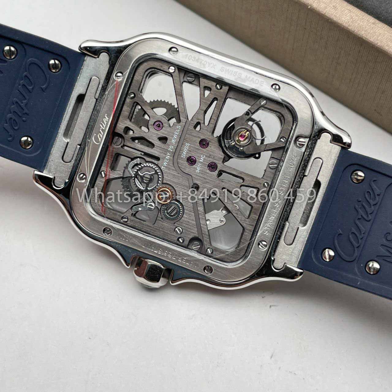 Cartier Santos Skeleton 40mm W2020018 THB Factory 1:1 Meilleure édition Lunette blanche