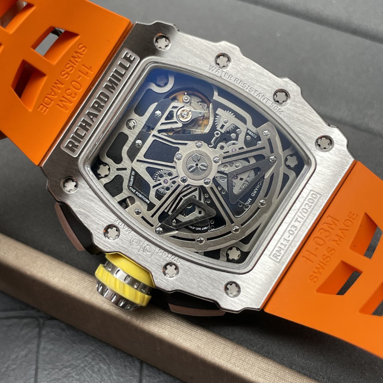 Richard Mille RM11-03 1:1 Meilleure édition KV Factory Bracelet Orange