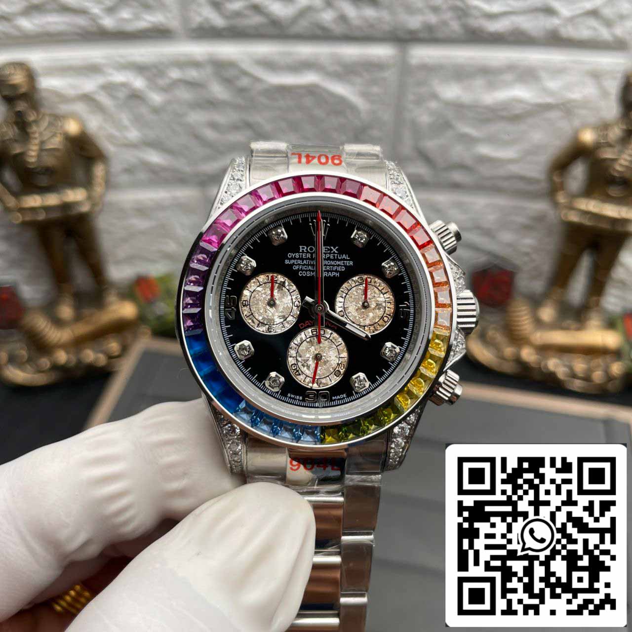 Rolex Daytona 116599 RBOW 1:1 Meilleure édition TW Factory Cadran noir