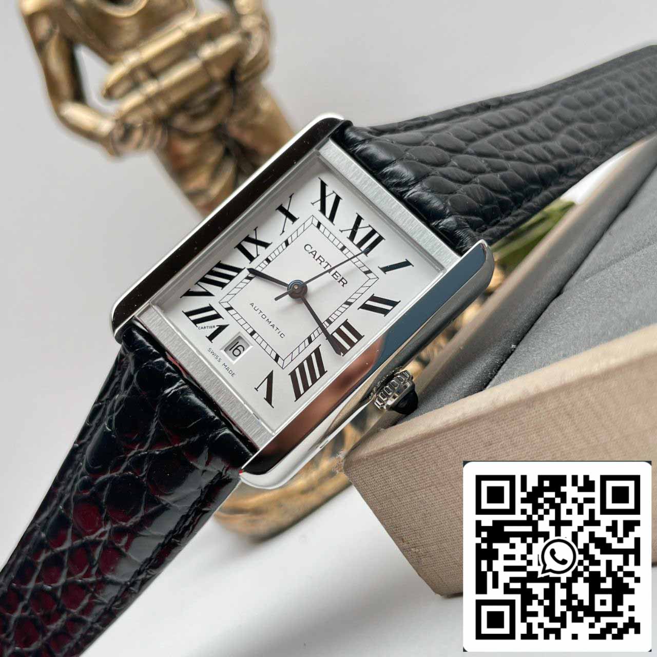 Cartier Tank W5200027 1:1 Meilleure édition AF Factory Cadran blanc argenté