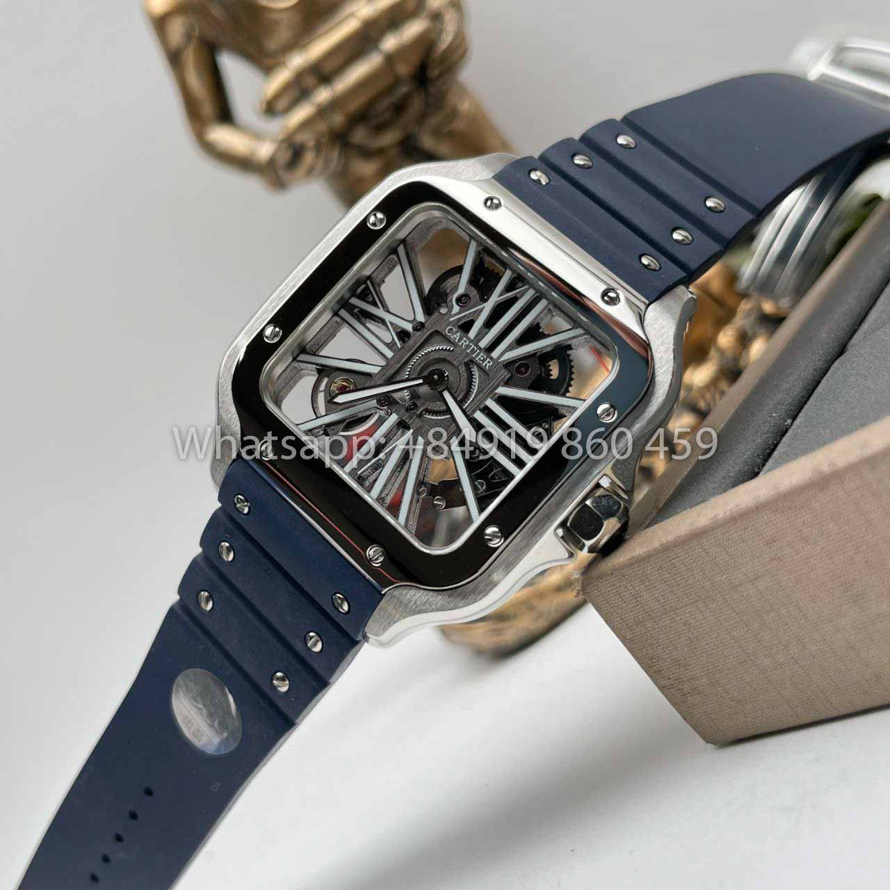 Cartier Santos Skeleton 40mm W2020018 THB Factory 1:1 Meilleure édition Lunette blanche