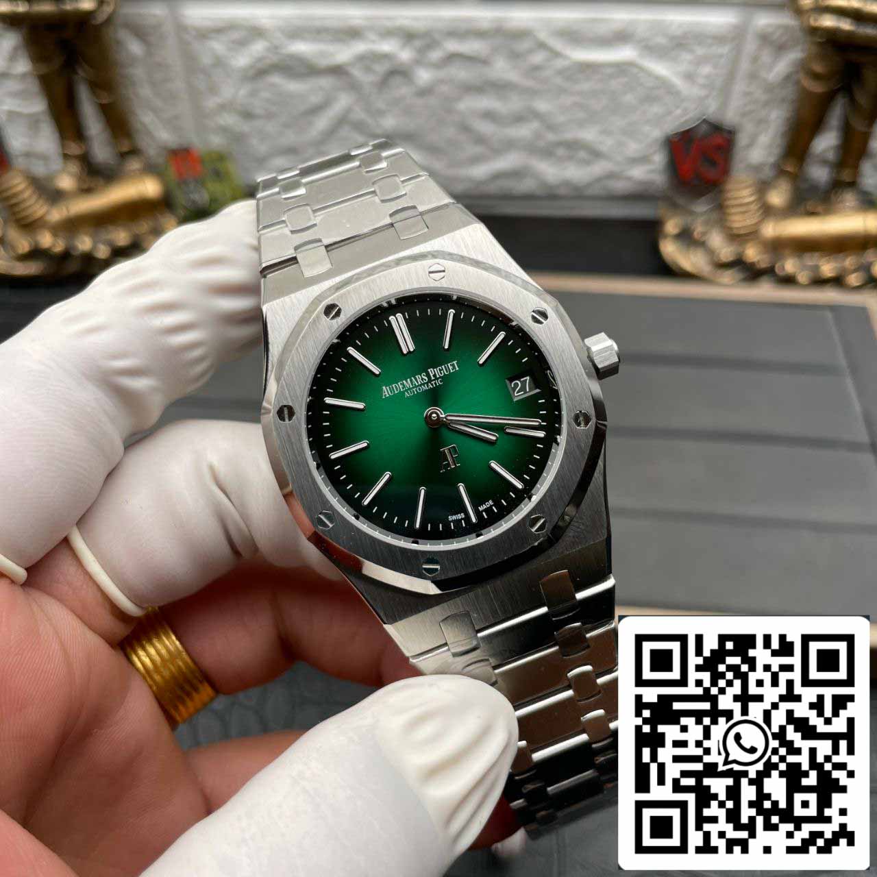 Audemars Piguet Royal Oak 16202PT.OO.1240PT.01 1:1 Meilleure édition ZF Factory Cadran vert