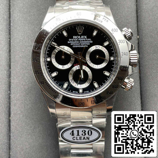 Rolex Cosmograph Daytona 116520 1:1 Meilleure édition Clean Factory en acier inoxydable