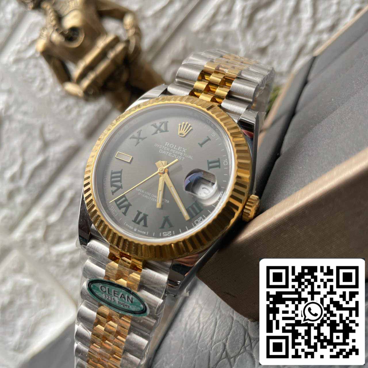 Rolex Datejust M126333-0020 1:1 Best Edition Clean Factory 41 mm Wimbledon-Zifferblatt