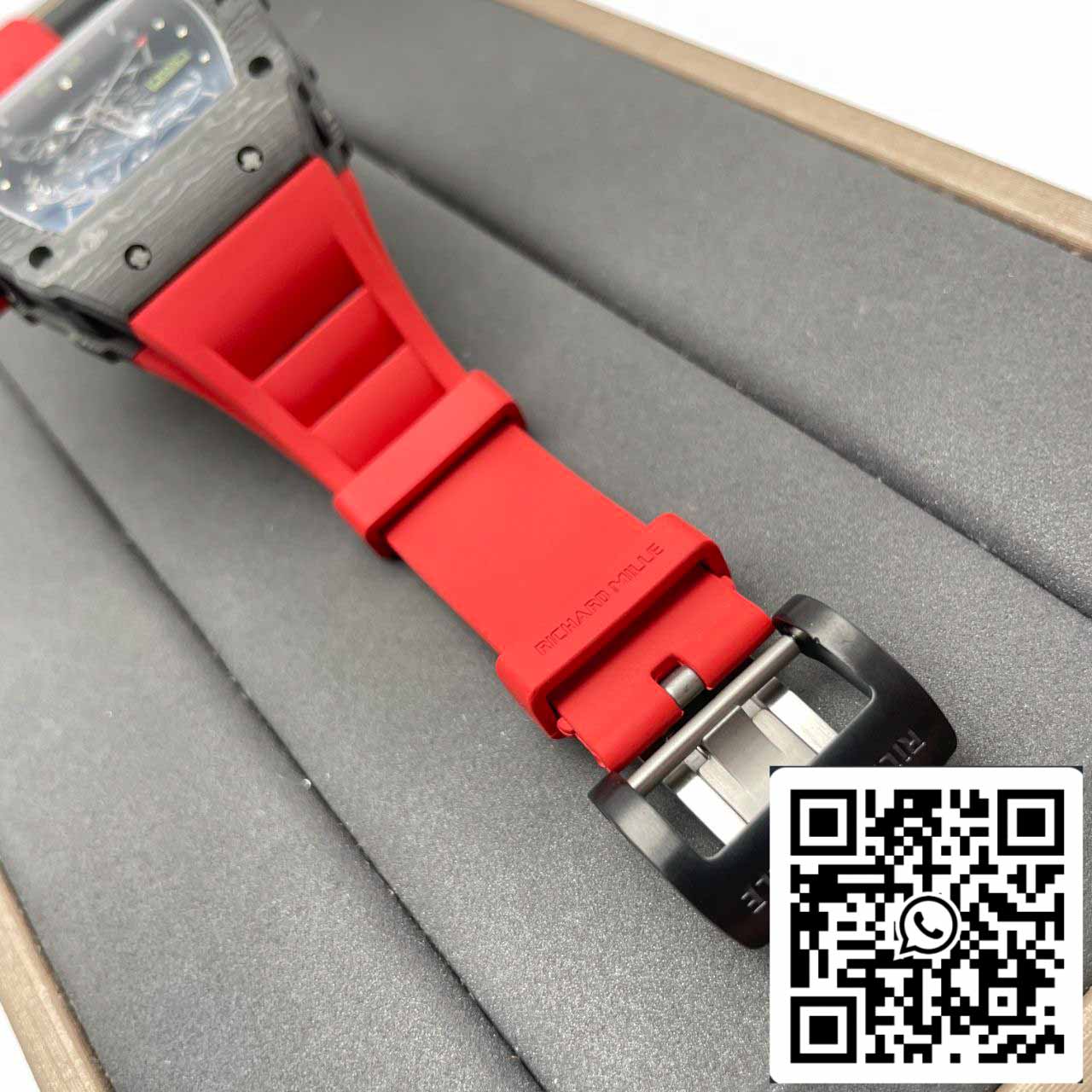 Richard Mille RM035-02 1:1 Best Edition T+ Factory NTPT Carbon Case Red Strap V4