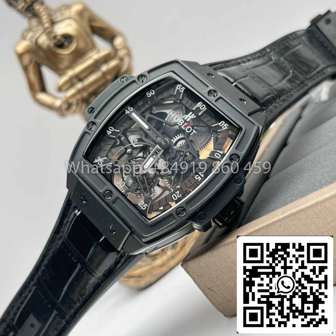 Réplique Hublot Masterpiece Tourbillon 906.ND.0129.VR.AES12 1: 1 Meilleure édition PVD noir Swiss HUB 9006