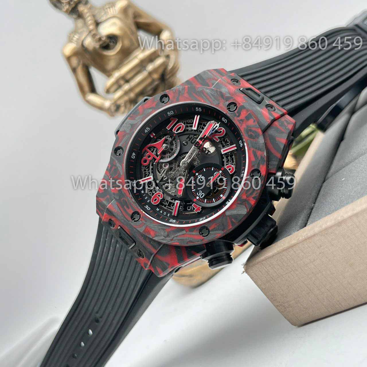 Hublot BIG BANG 411.QV.1123.NR.OVK21 1:1 Best Edition HB Factory Carbon Fiber Red Case