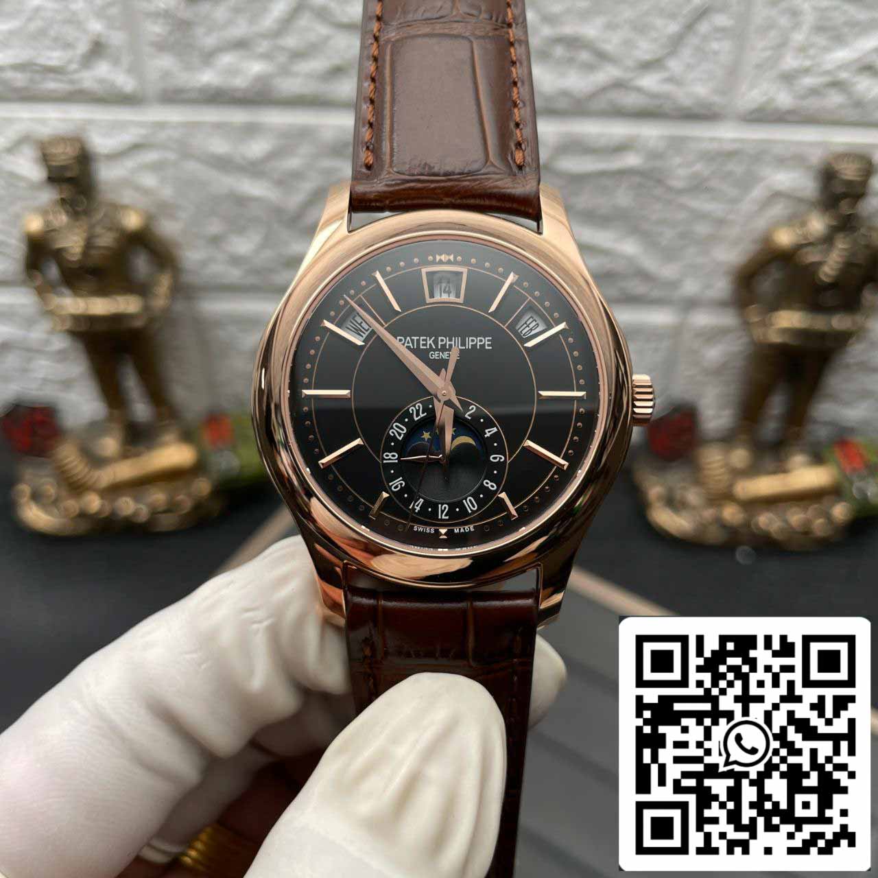 Patek Philippe Complicações 5205G-001 KM Factory 1:1 Melhor Edição Suíça ETA324SQ