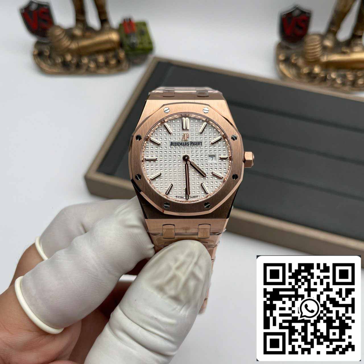 Audemars Piguet 67651 Quartz 33mm 1:1 Best Edition ZF Factory White Dial Rose Gold