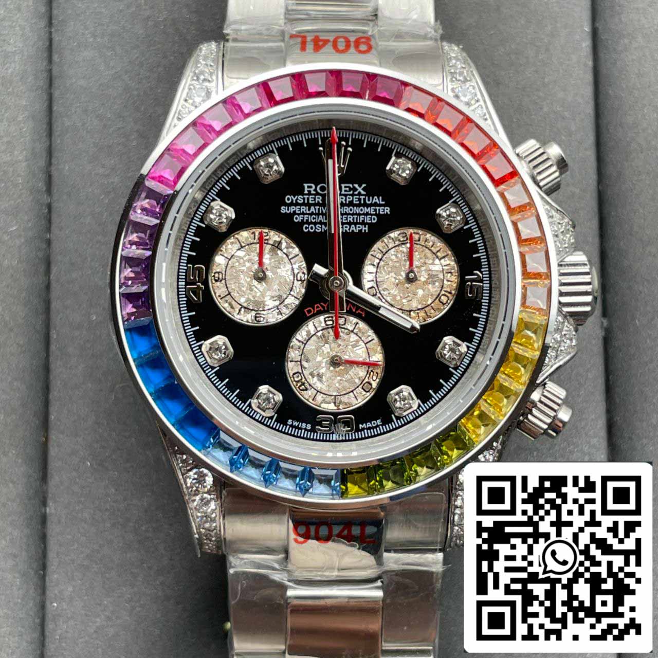 Rolex Daytona 116599 RBOW 1:1 Meilleure édition TW Factory Cadran noir