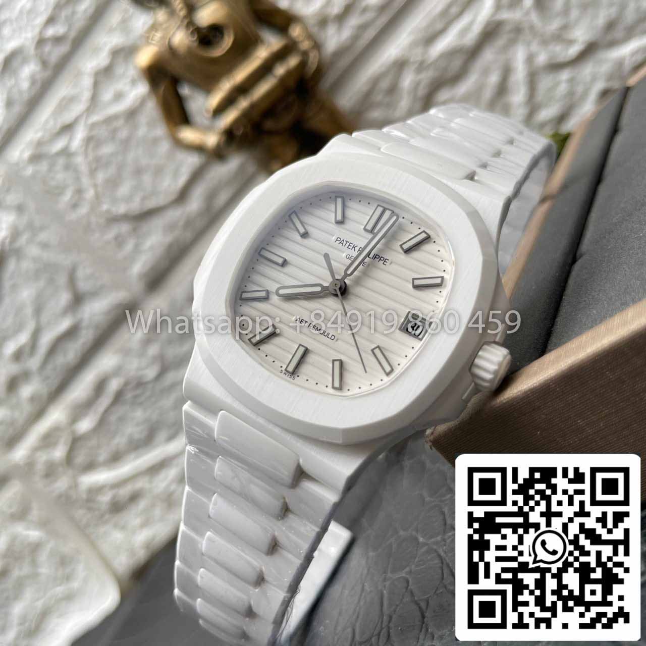 [AET modified] Patek Philippe Nautilus 5711 Ceramic White Dial 1:1  Best Edition