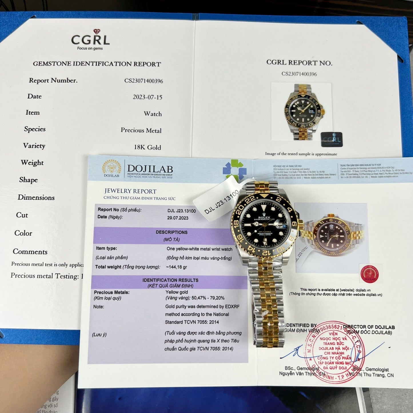 Rolex GMT-Master II 126713GRNR-0001 enveloppé d'or de Clean Factory