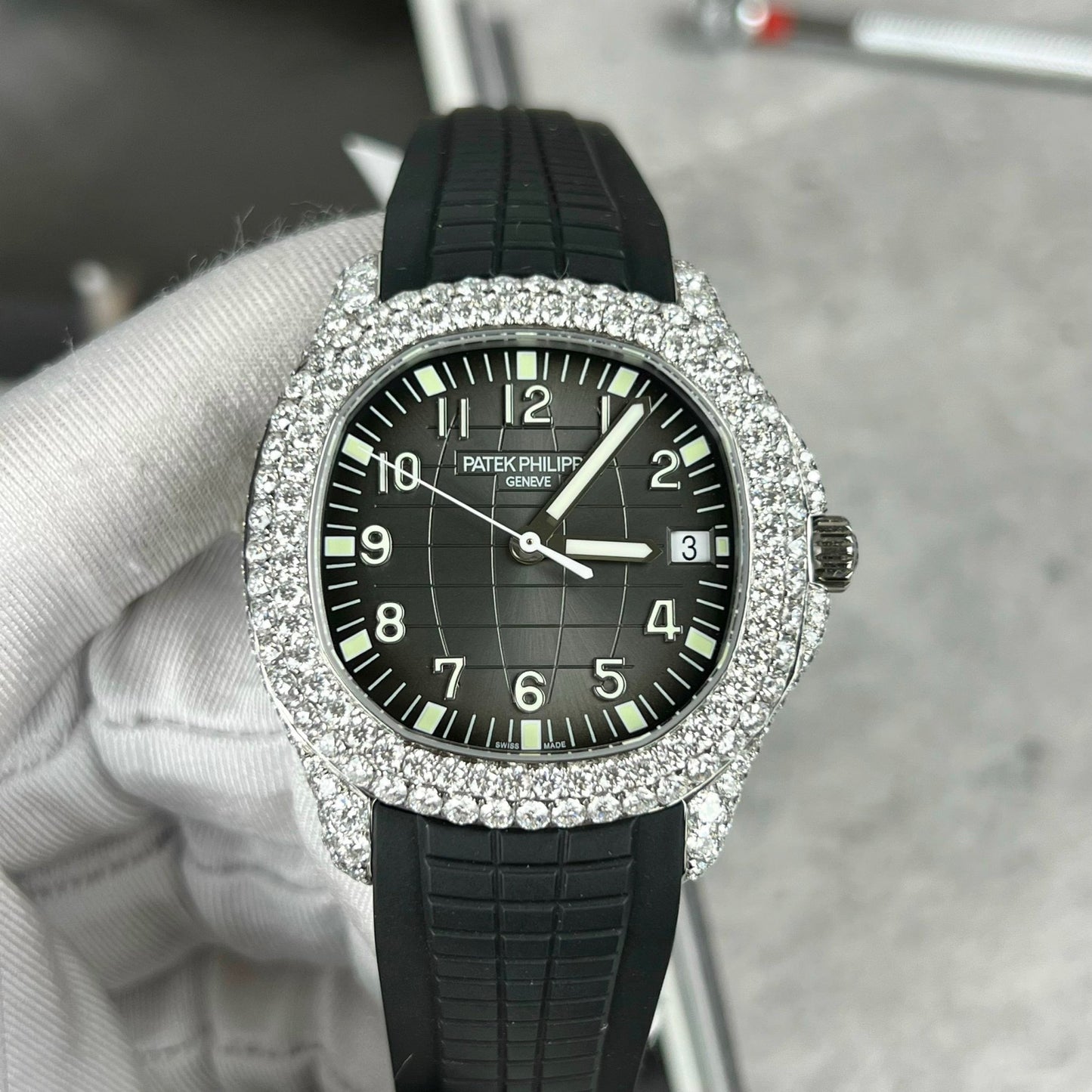 Patek Philippe Aquanaut 5167A-001 1:1 Meilleure édition 3K Mossanite personnalisée en usine