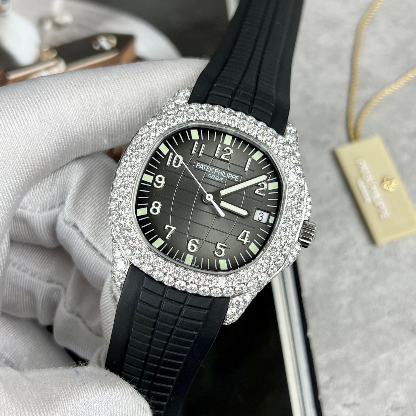 Patek Philippe Aquanaut 5167A-001 1:1 Meilleure édition 3K Mossanite personnalisée en usine