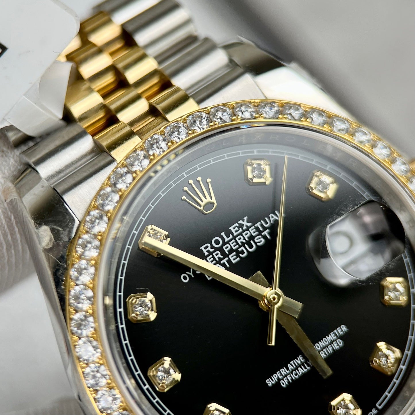 Rolex Datejust 36mm Diamanti 126283RBR Oro giallo 18 carati e moissanite