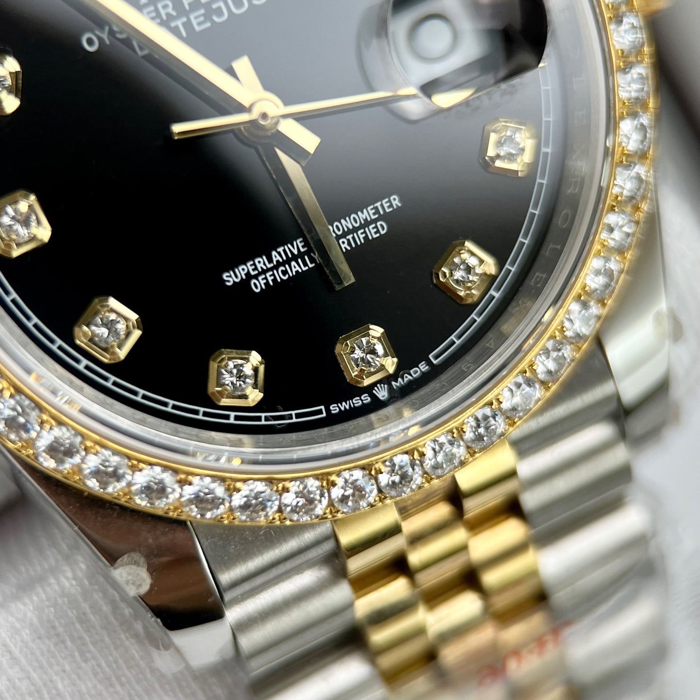 Rolex Datejust 36mm Diamanti 126283RBR Oro giallo 18 carati e moissanite