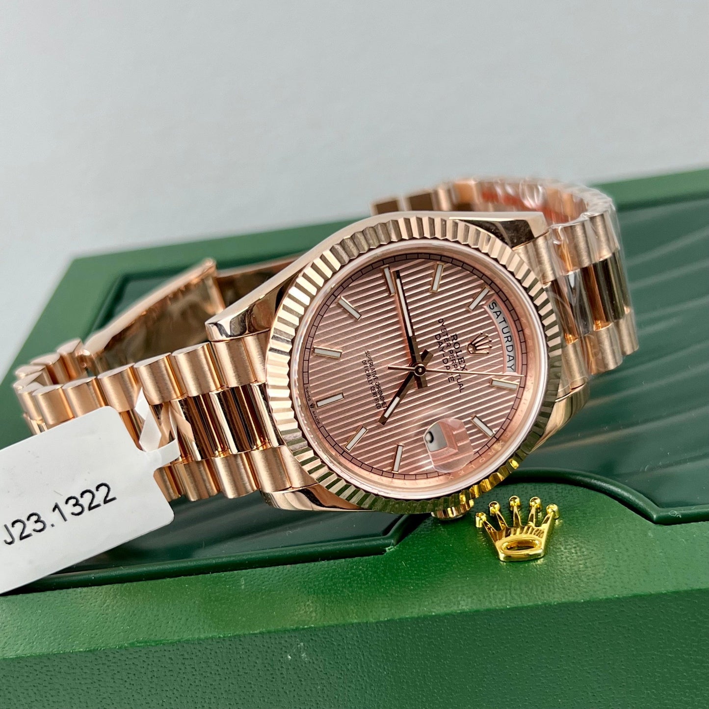 Rolex Oyster Day-Date 40mm chodmip 228235 rivestito in oro rosa 18 carati Miglior edizione 1:1 130 grammi