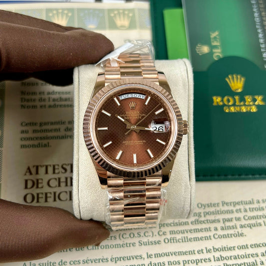 Rolex Day-Date 40 228235 chodmip Meilleure édition 1:1 revêtue d'or rose 18 carats 130 grammes