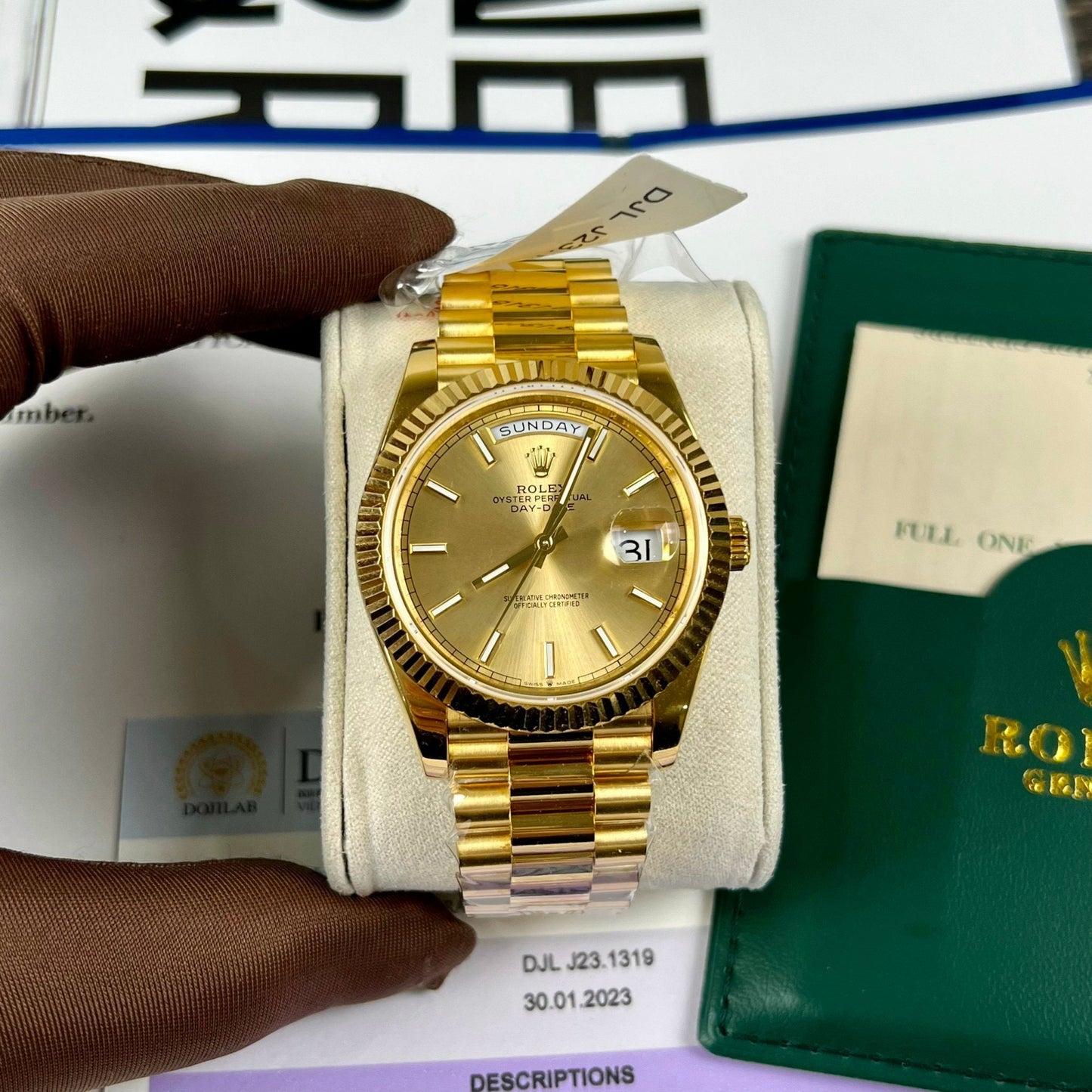 Rolex Day-Date 40 mm 228238-0003 revêtu d'or jaune 18 carats Meilleure édition 1:1 130 grammes