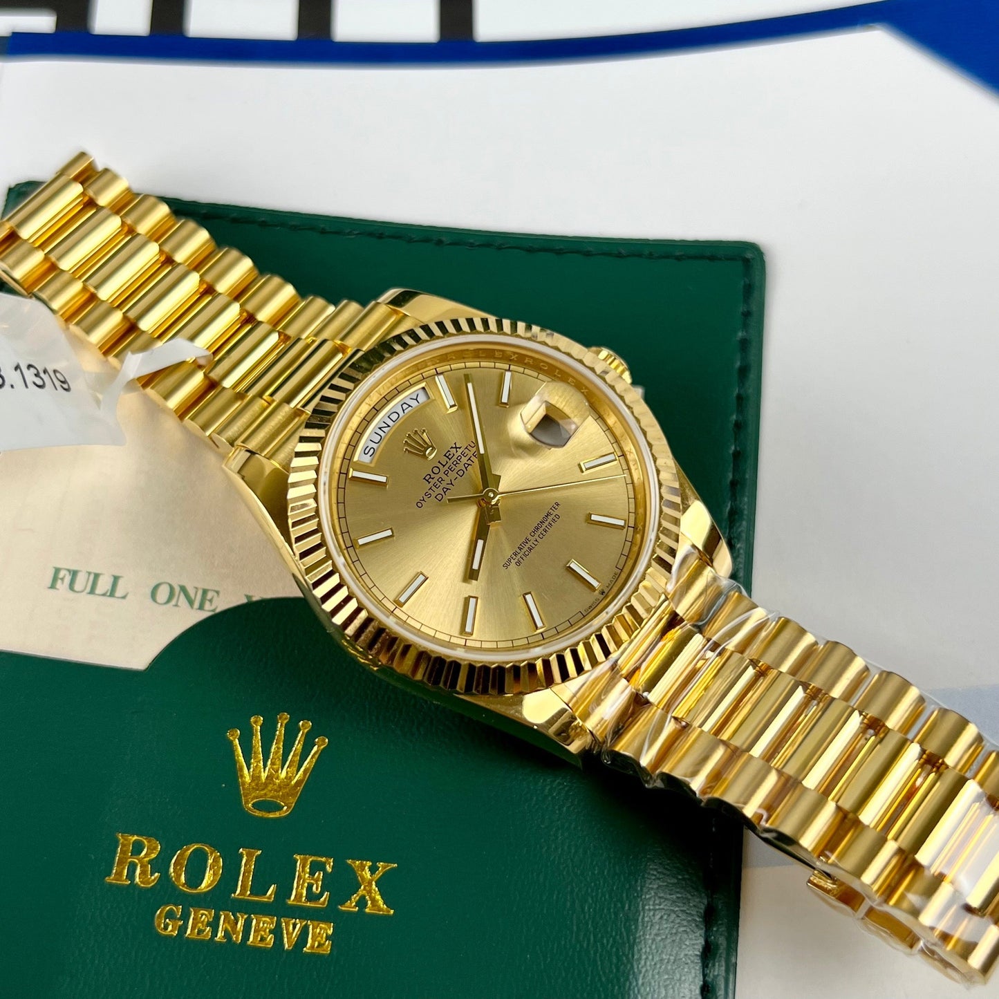 Rolex Day-Date 40 mm 228238-0003 revêtu d'or jaune 18 carats Meilleure édition 1:1 130 grammes