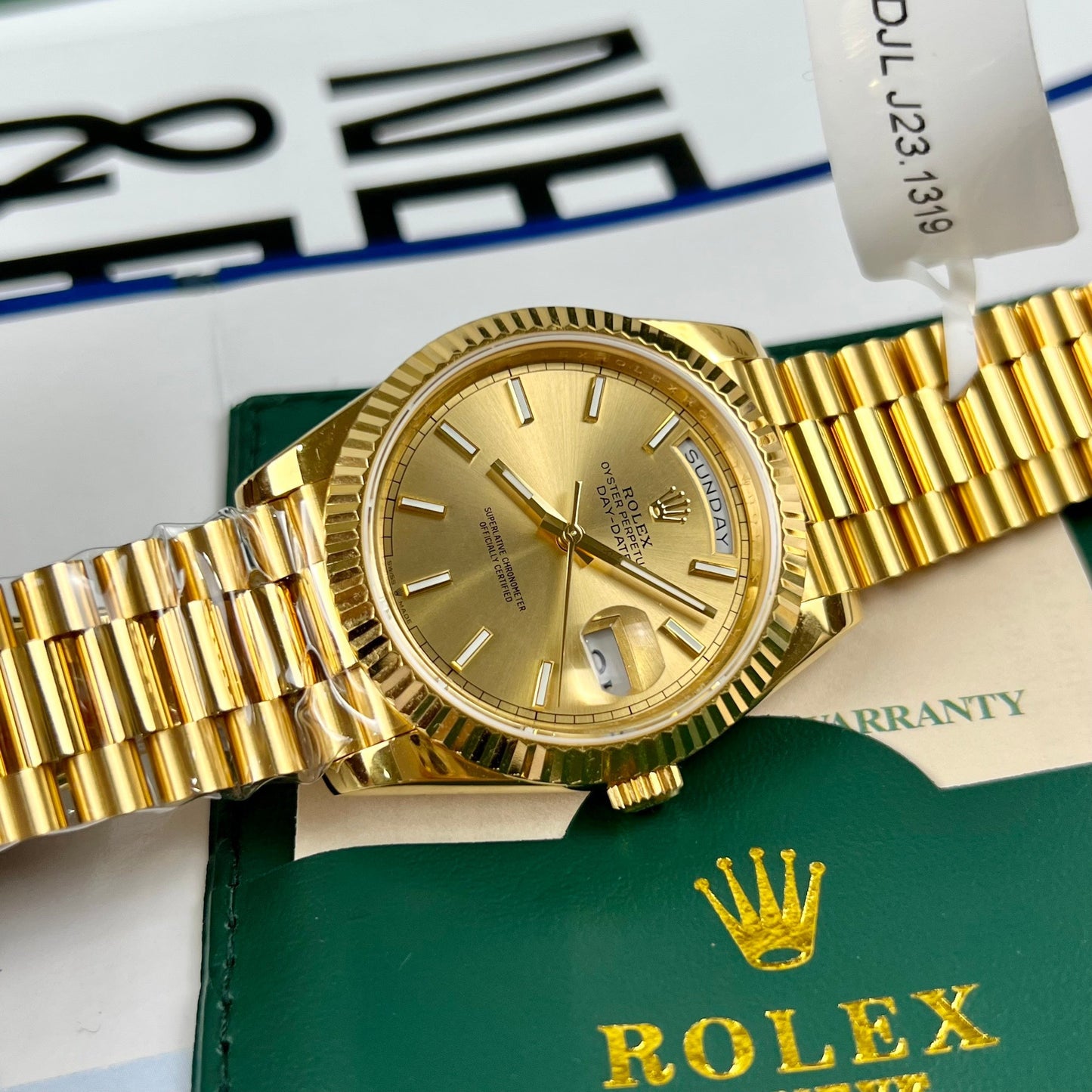 Rolex Day-Date 40 mm 228238-0003 revêtu d'or jaune 18 carats Meilleure édition 1:1 130 grammes