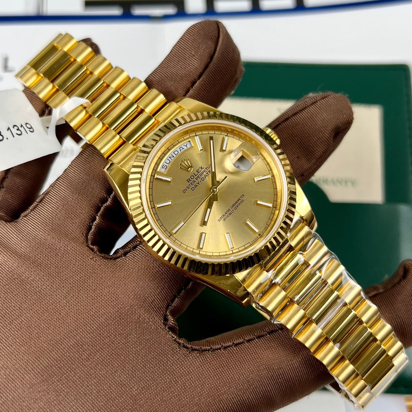 Rolex Day-Date 40 mm 228238-0003 revêtu d'or jaune 18 carats Meilleure édition 1:1 130 grammes