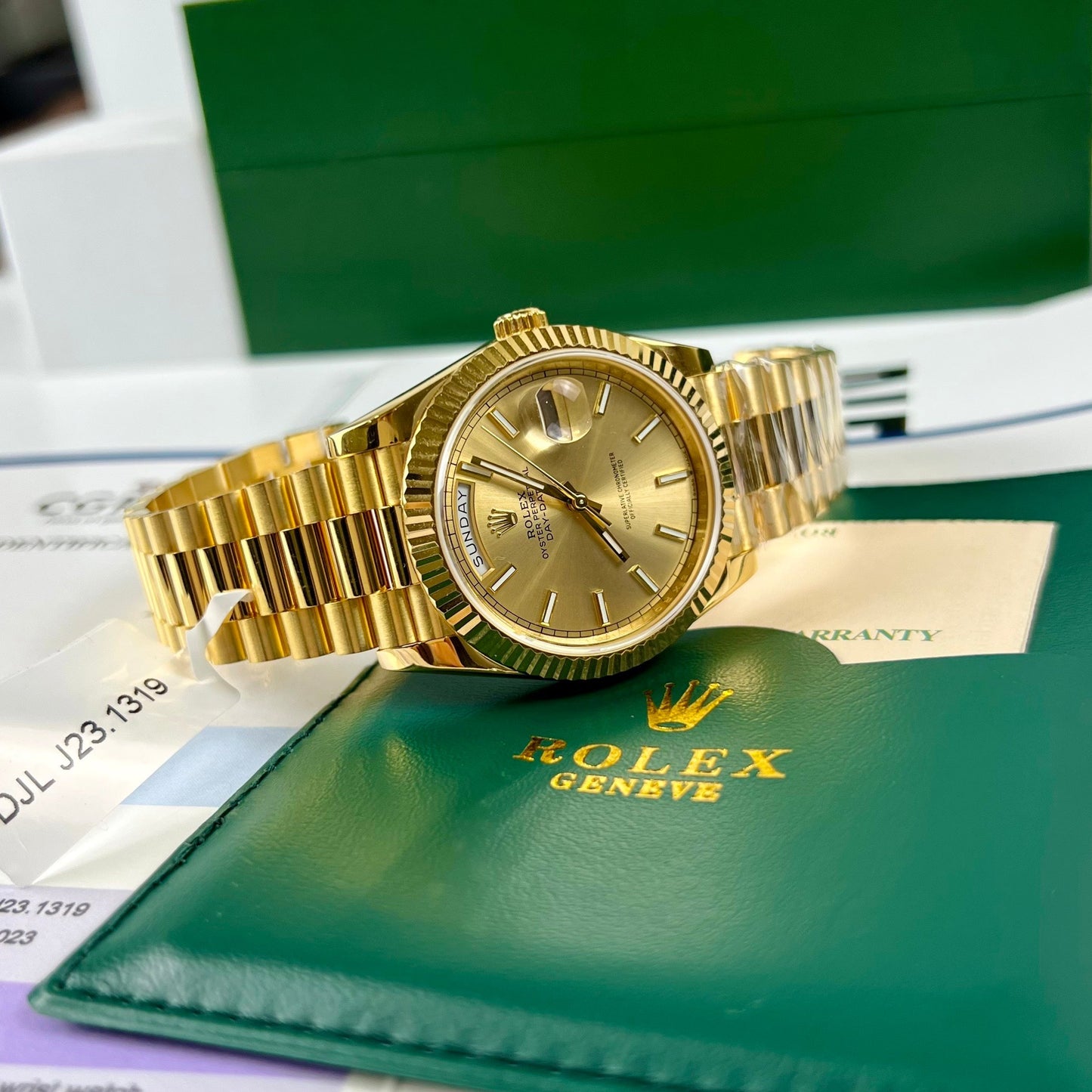 Rolex Day-Date 40 mm 228238-0003 revêtu d'or jaune 18 carats Meilleure édition 1:1 130 grammes